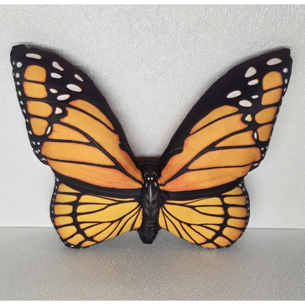 Vintage Salamander Graphix Orange Yellow Butterfly Pillow Plush